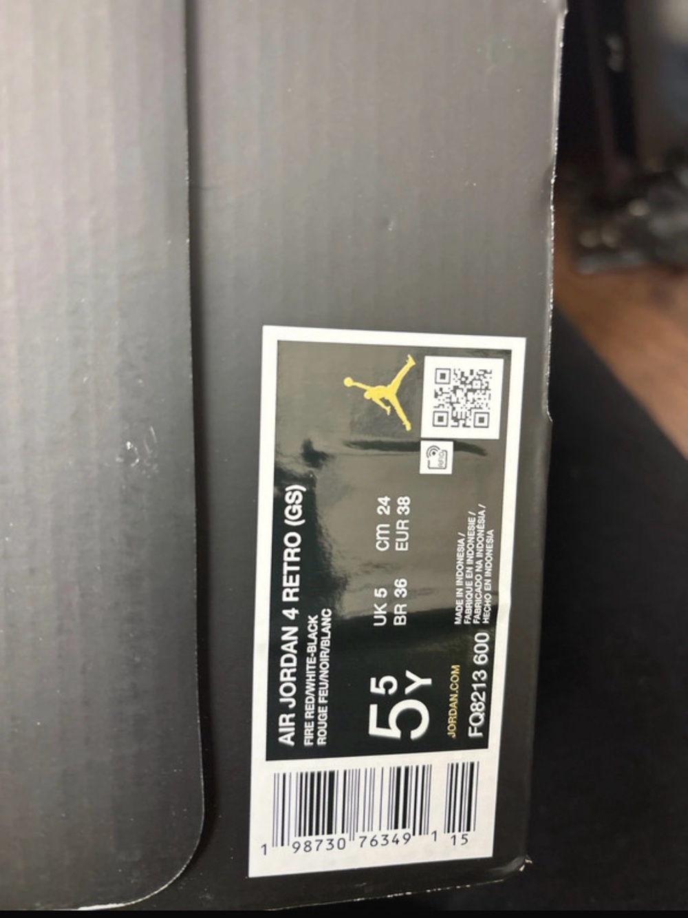 Jordan Kids Sneakers Black with Yellow Jumpman